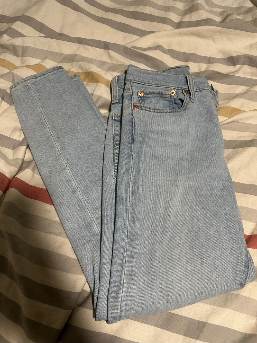 Levi's Light Blue High-Rise Skinny Jeans